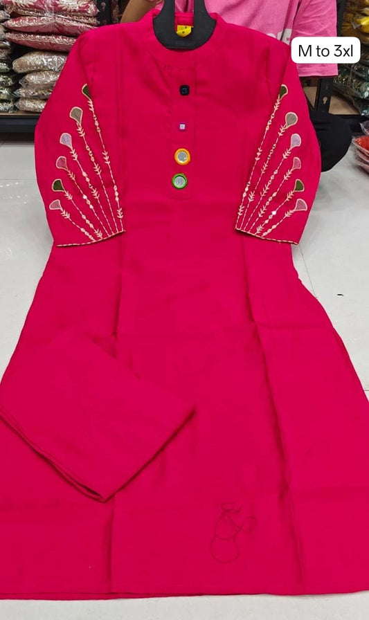 Mirror Work Kurta Set