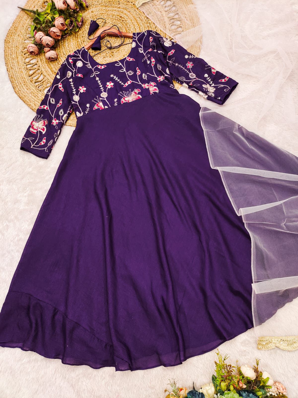 festive wear anarkali gown